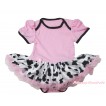 Light Pink Baby Bodysuit Milk Cow Pettiskirt JS4543
